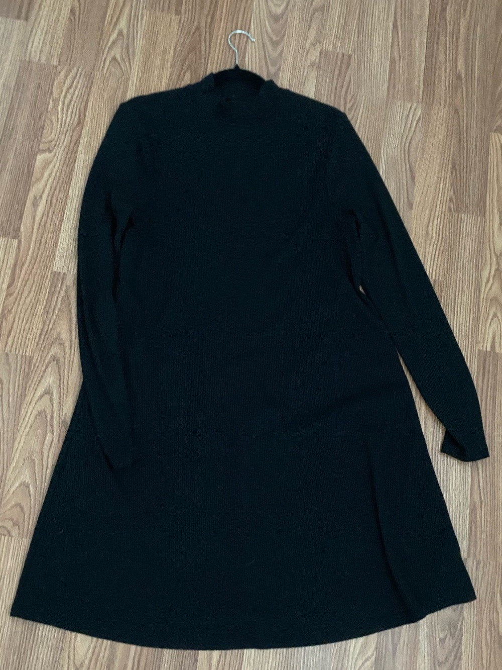 GAP Black Long Sleeve A-Line Dress - Mock Neck